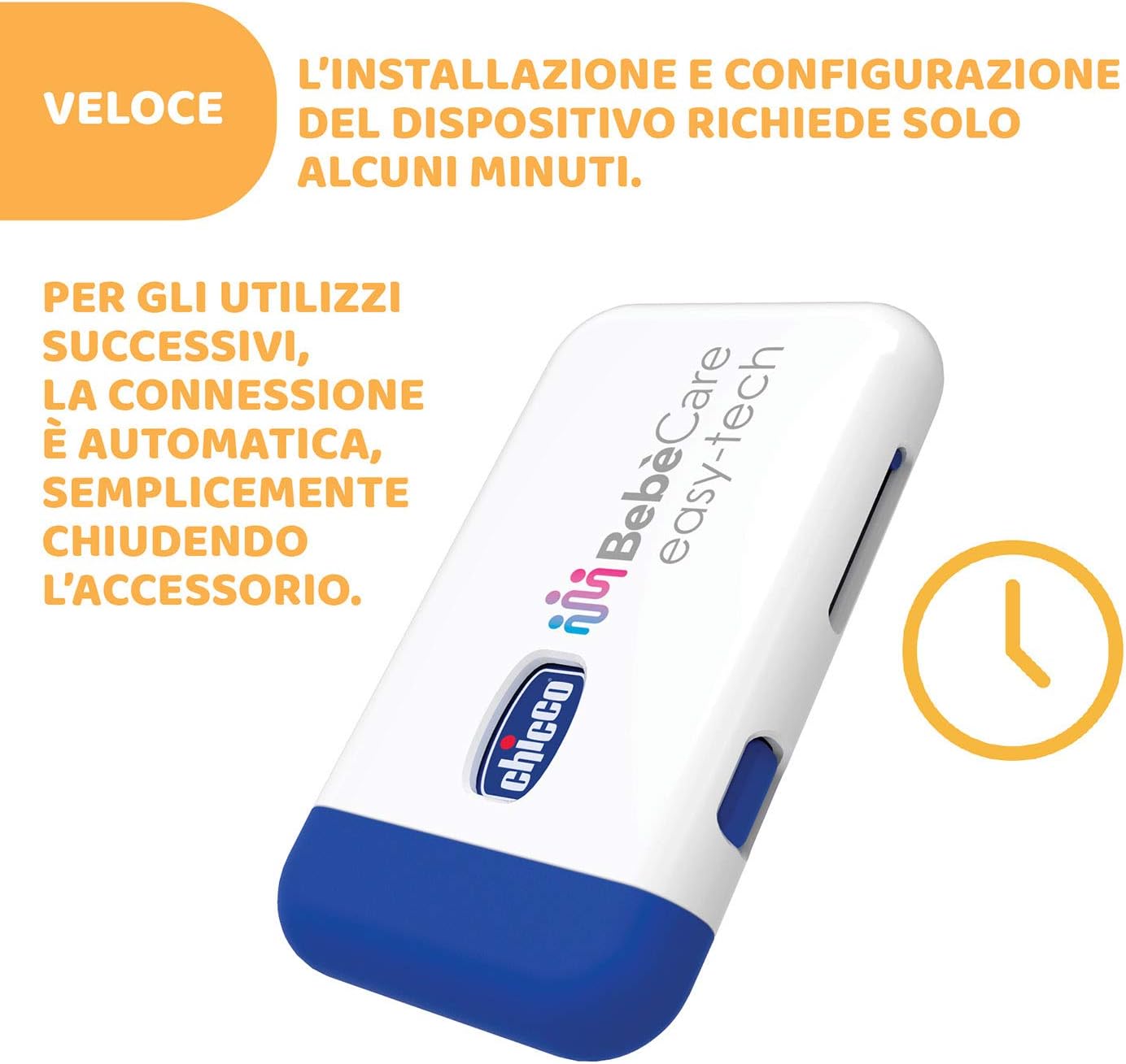 Detalle de Chicco Bebècare Easy-Tech: Dispositivo Anti Abbandono Universale per Seggiolino Auto