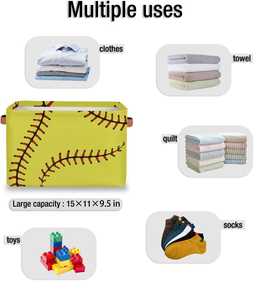 Detalle de AUUXVA Baseball Storage Basket, 300DPE Lining