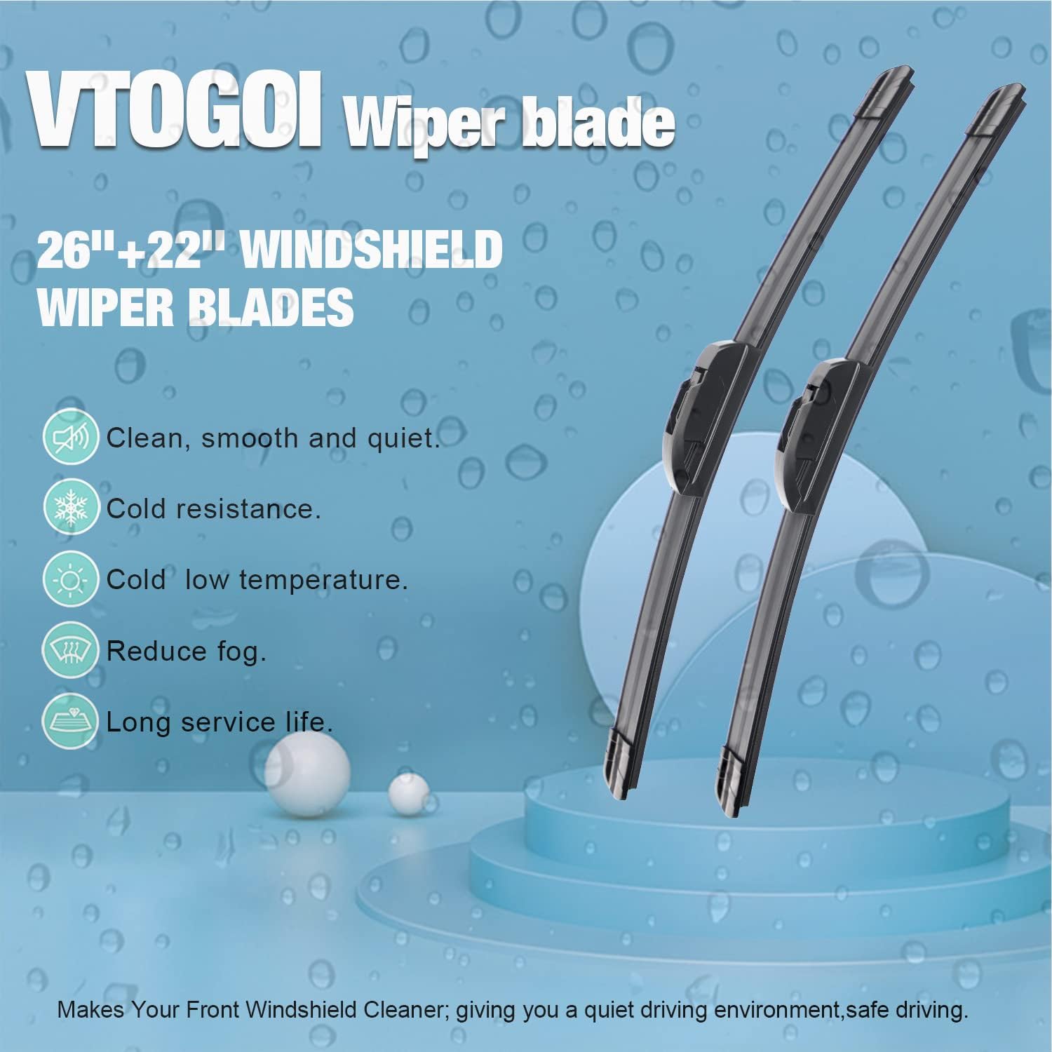 Detalle 2 de VTOGOI OEM 26+22 in Wiper Blades