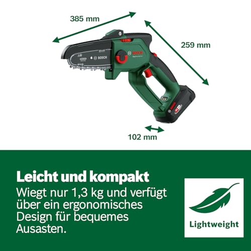 Detalle 2 de Bosch EasyChain 18V-15-7 kompakte Mini-Kettensäge (ohne Akku/Ladegerät)