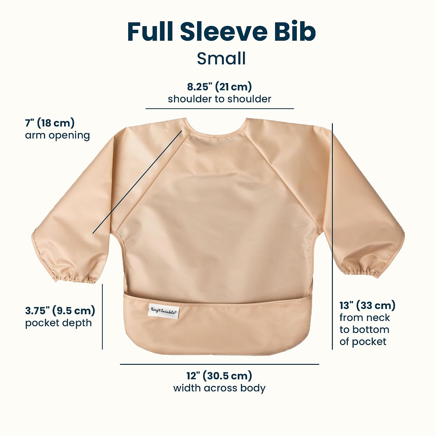 Detalle 1 de Tiny Twinkle Long-Sleeve Bib, 2–4Y