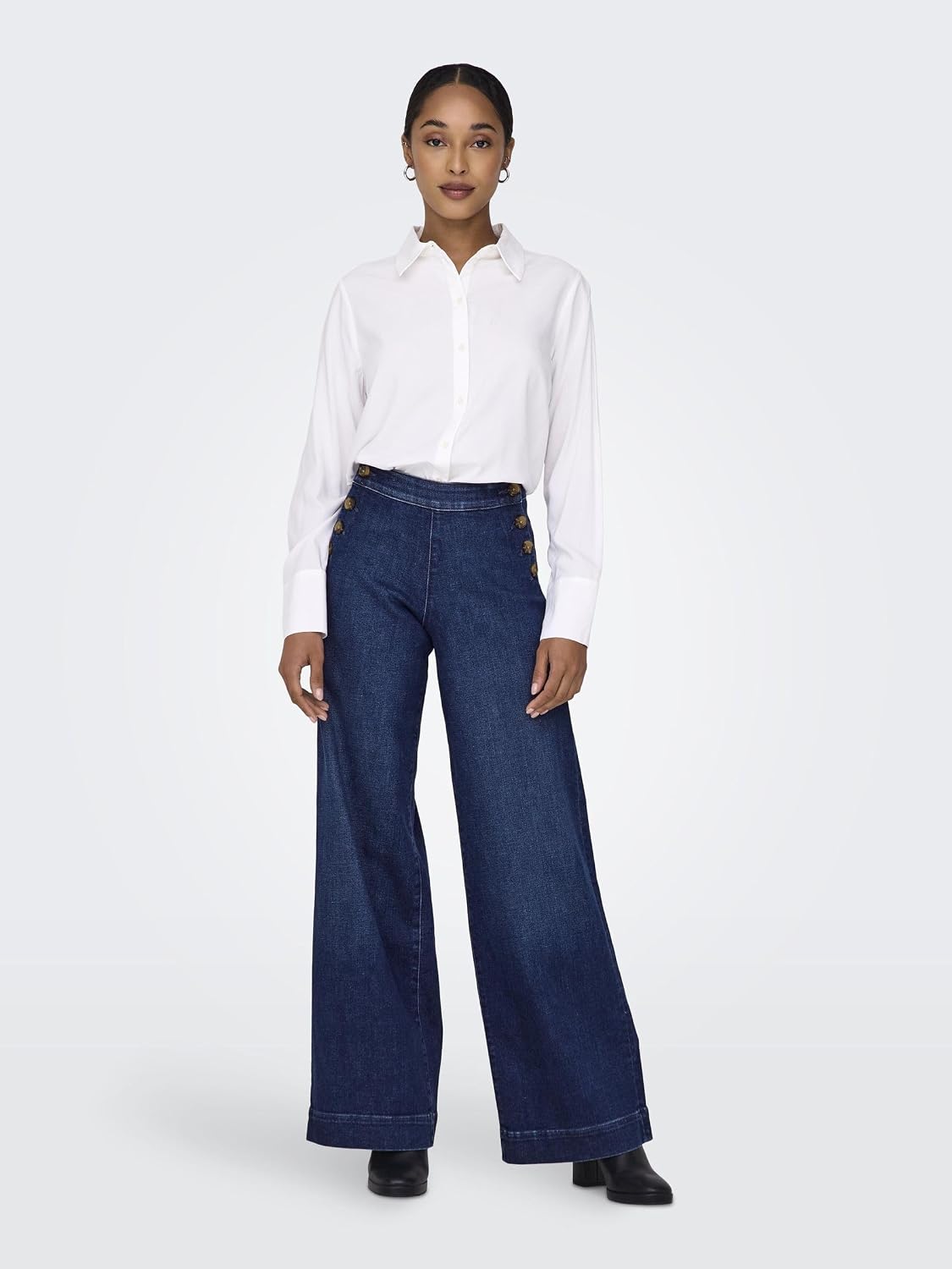 Thumbnail 2 de ONLY Onlmadison HW Button Wide Donna – Pantaloni leggeri e traspiranti
