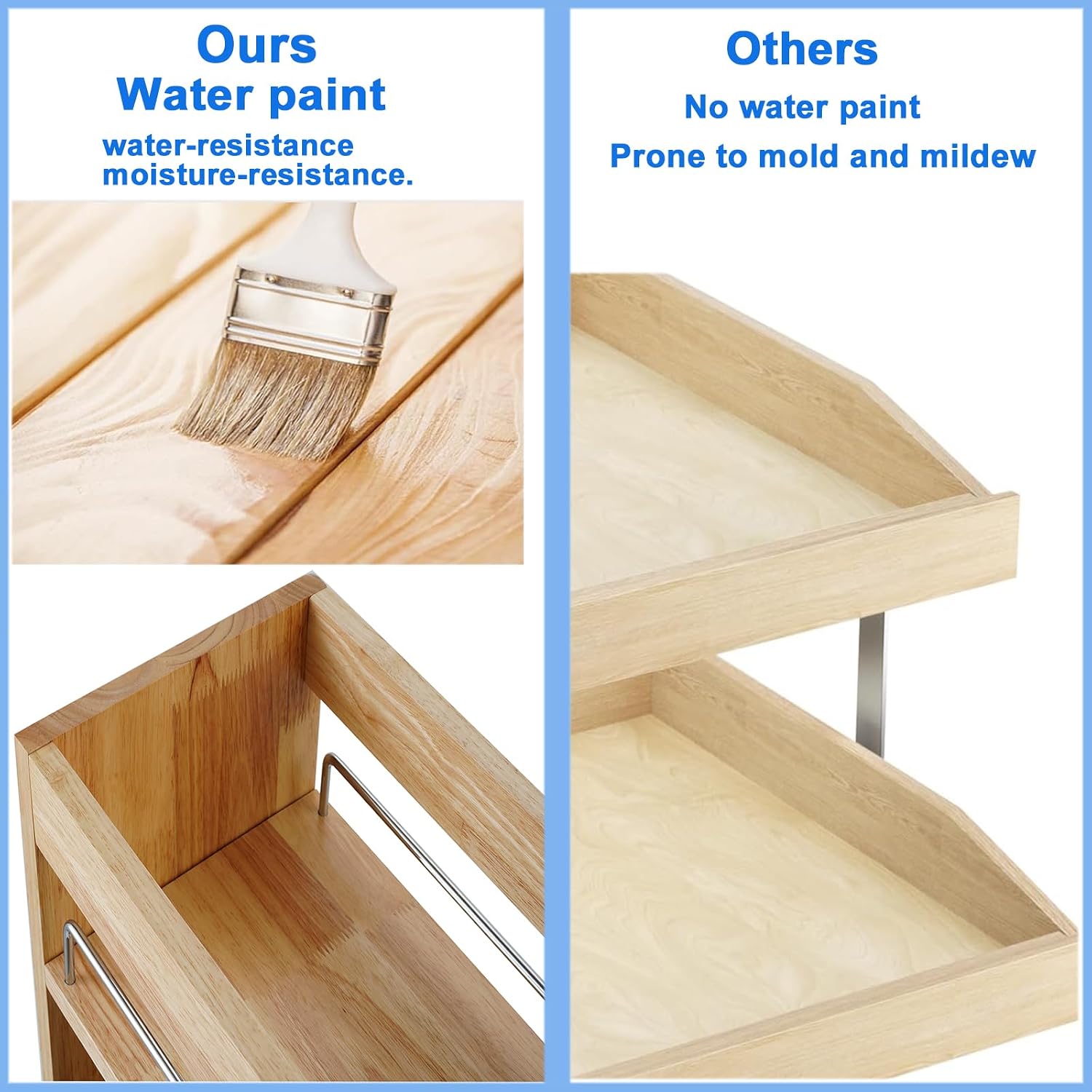 Detalle de DINDON Pull Out Spice Rack Cabinet Organizer – 8" W x 21.9" D x 25.2" H