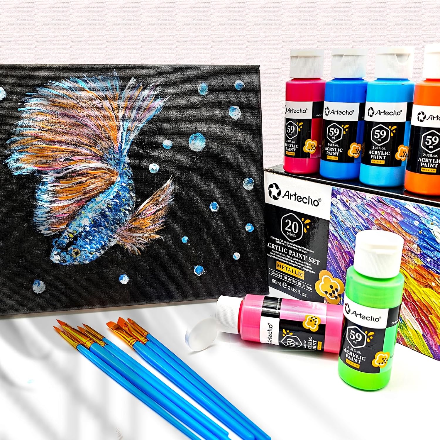 Thumbnail 5 de Artecho Pinturas Acrílicas Metálicas 20 × 59 ml