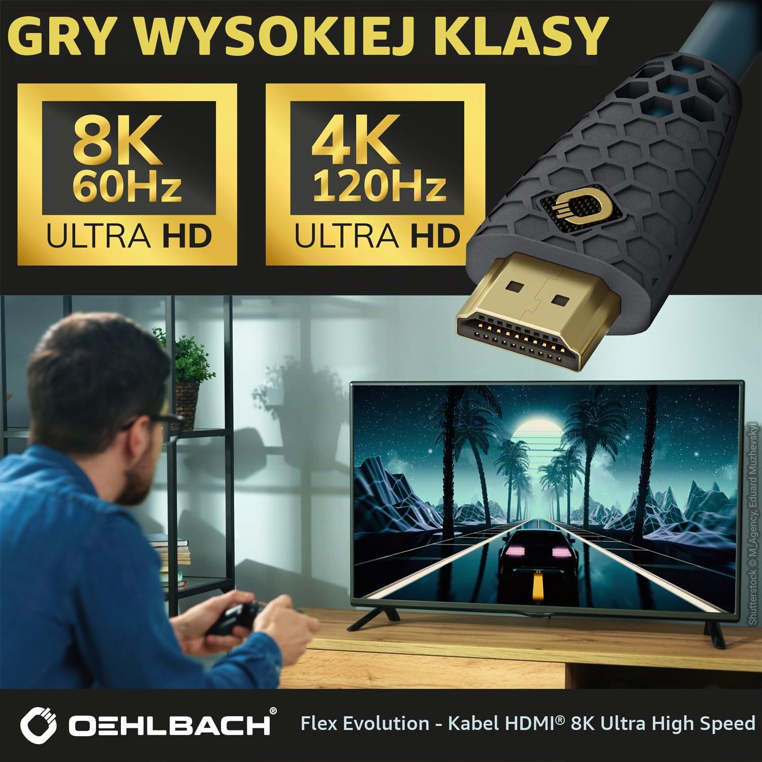 Thumbnail 4 de Oehlbach Flex Evolution kabel HDMI 2.1, 3 m, 8K/4K, 48 Gbit/s
