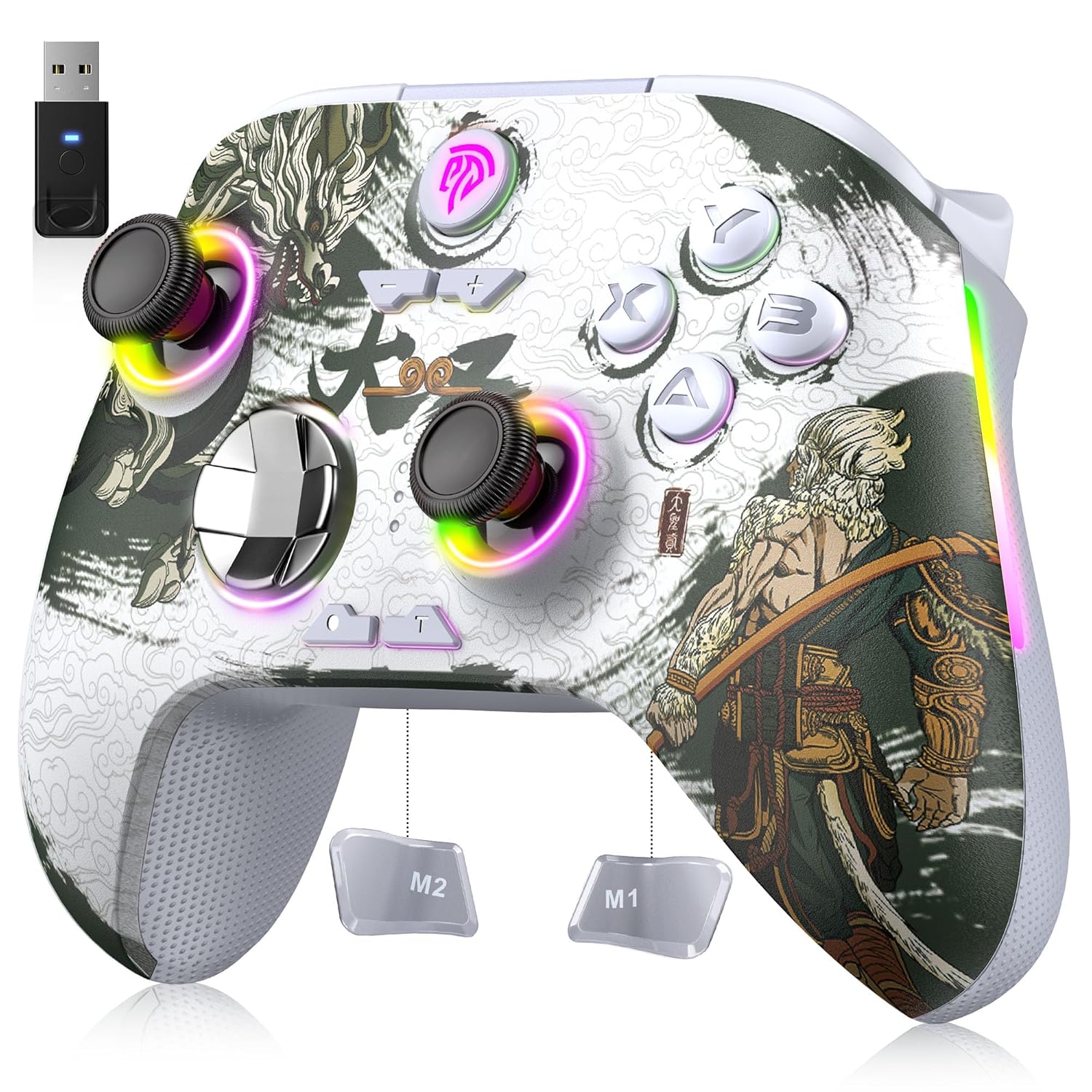 Detalle de EasySMX X15 Wireless Game Controller with Hall Effect Joysticks