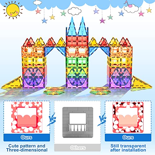 Detalle de 100PCS Bloques Magnéticos KidTech 🧲: Set con Coches y Educación