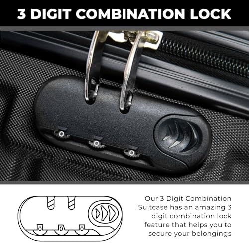 Thumbnail 5 de FLYMAX Medium Suitcase 67 Litre, 4 Wheel Lightweight ABS Travel Case