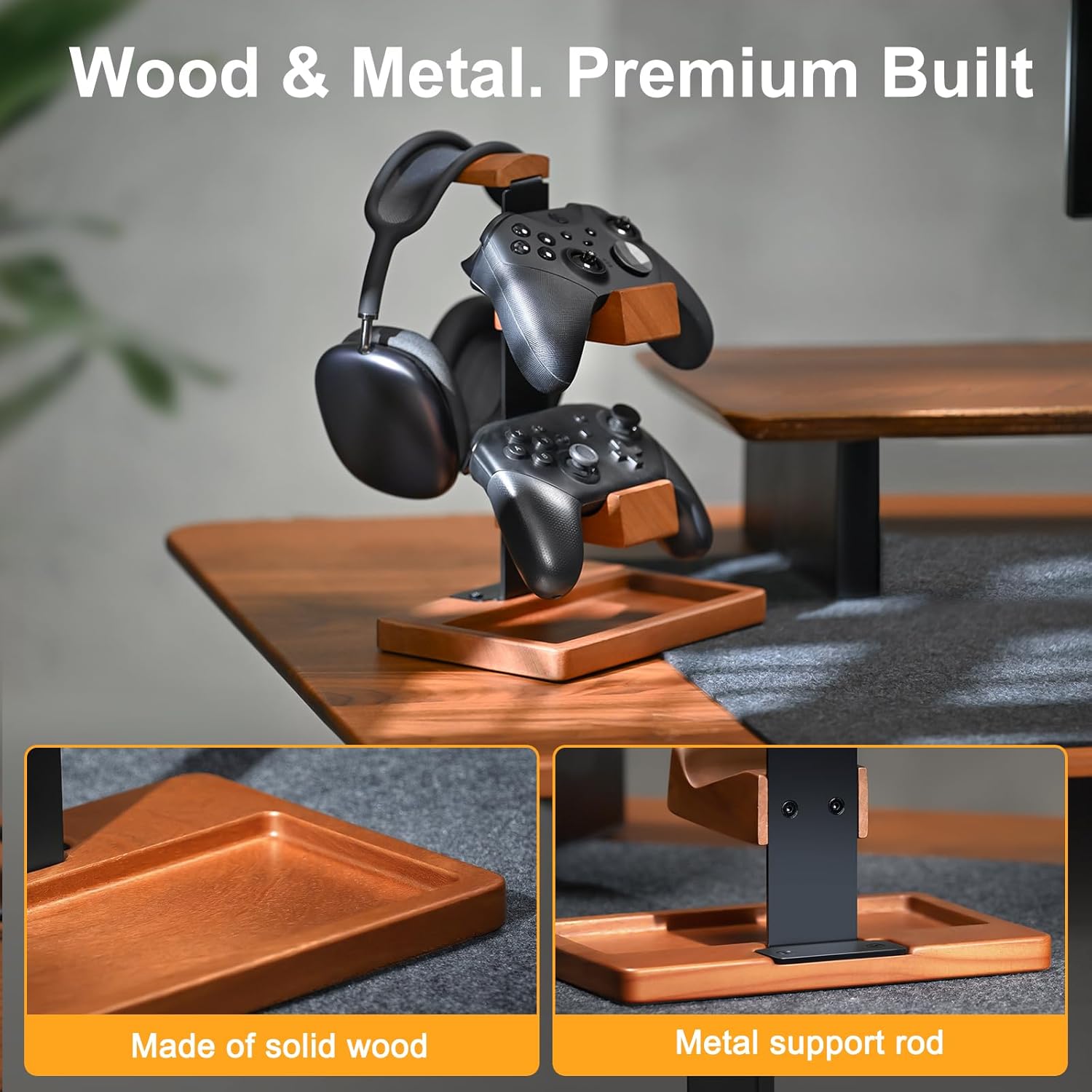 Detalle de HUMANCOZY Solid Wood Controller Holder