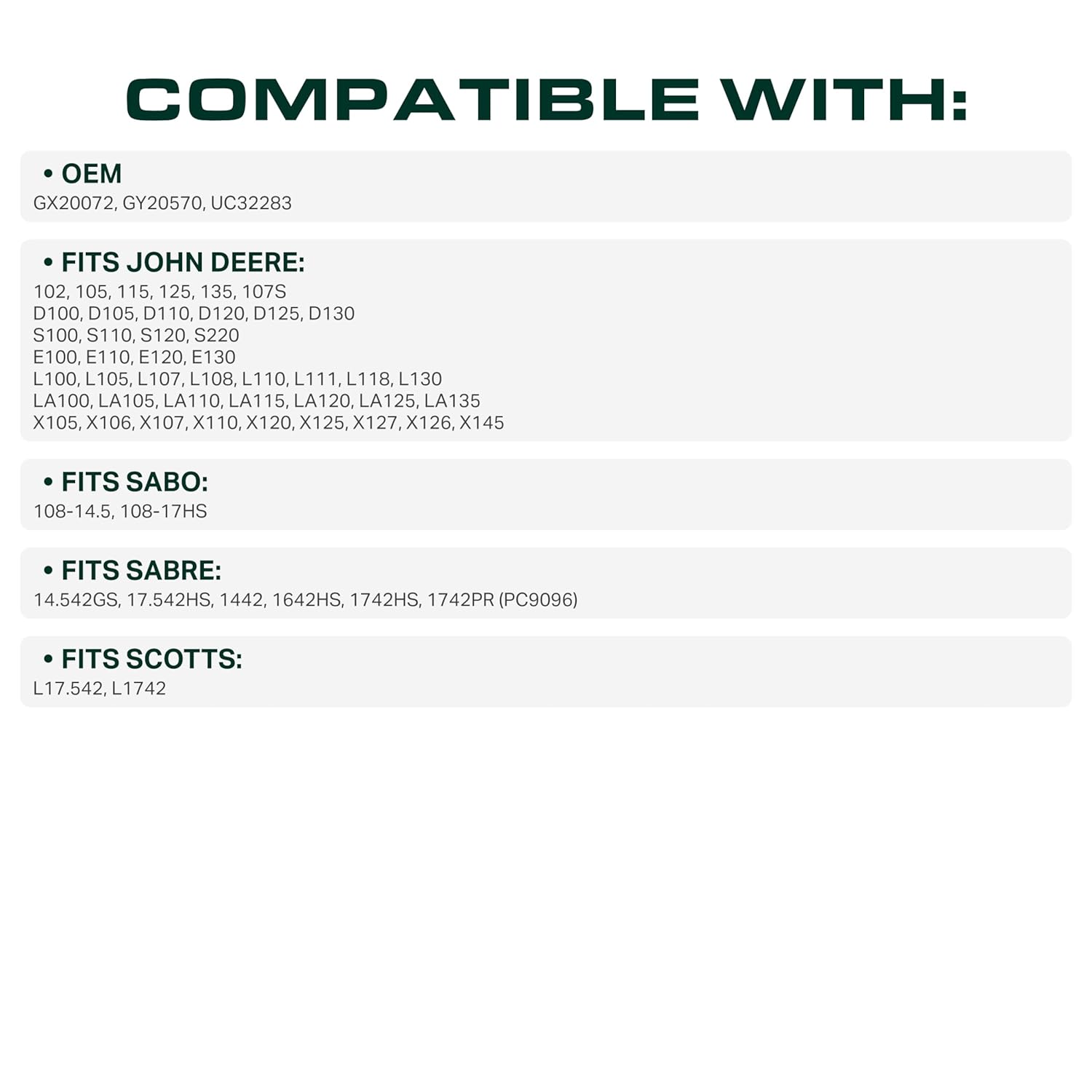 Thumbnail 2 de UDC Mower Belts GX20072 42-inch Deck Belt Replacement (Kevlar cord)