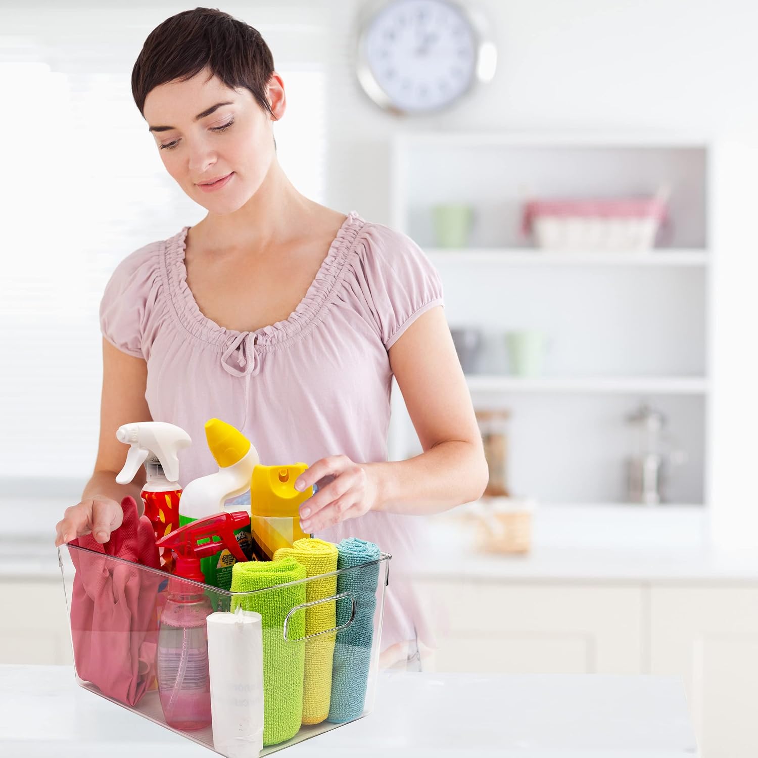 Thumbnail 4 de Clear Plastic Storage Bins for Kitchen and More
