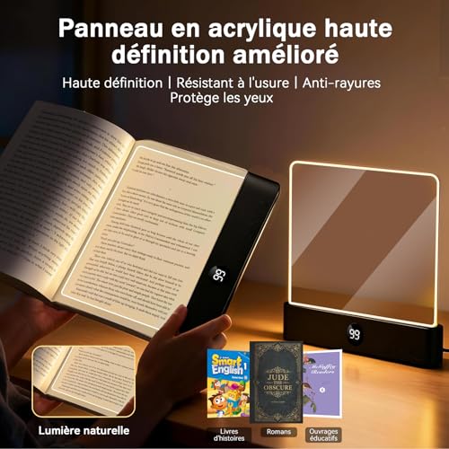 Thumbnail 7 de CMINGKEJI Lampe de Livre Plate – Panneau LED pour lecture et étude
