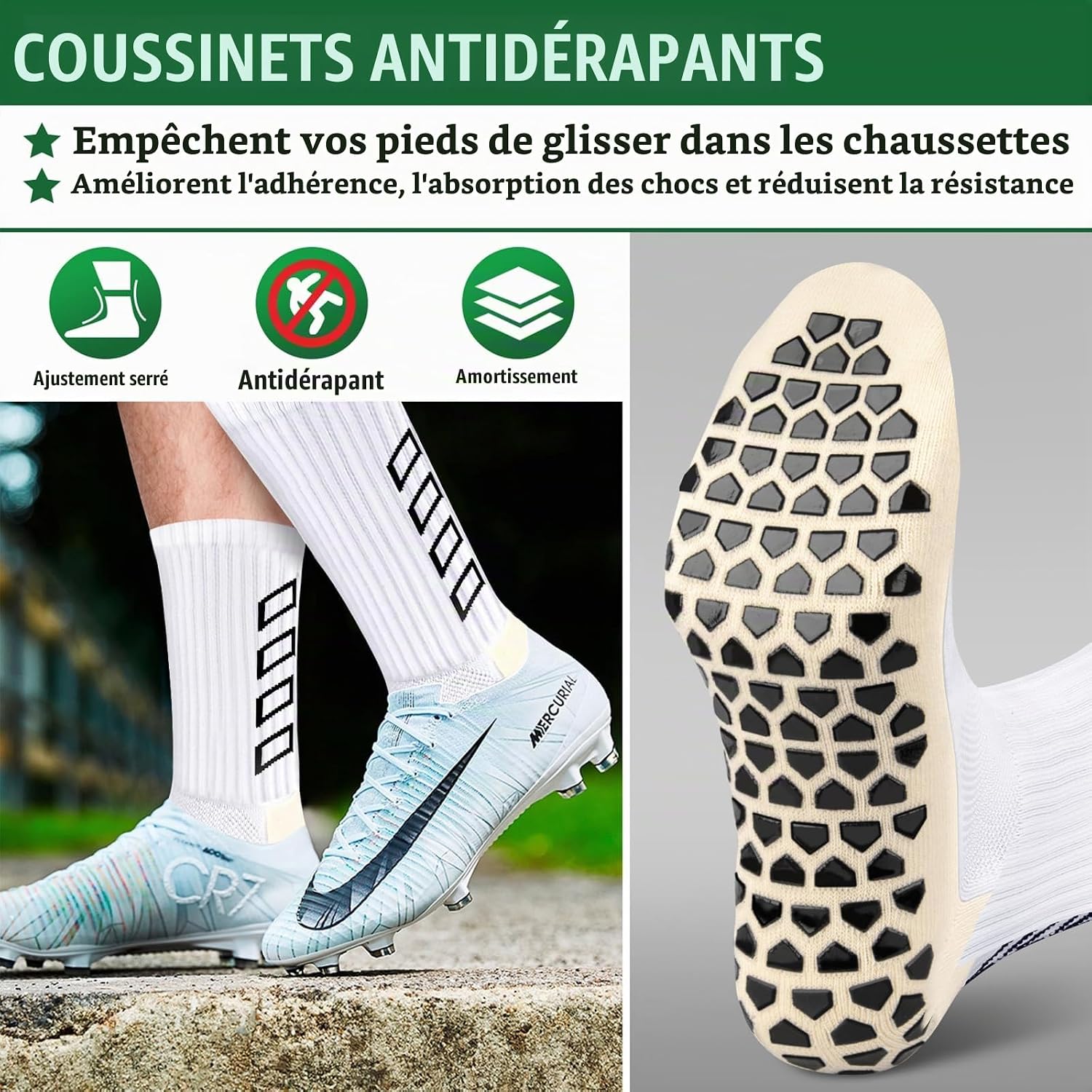 Detalle de Enoneo antislip sportsokken met dikke badstofzool en ademend katoen