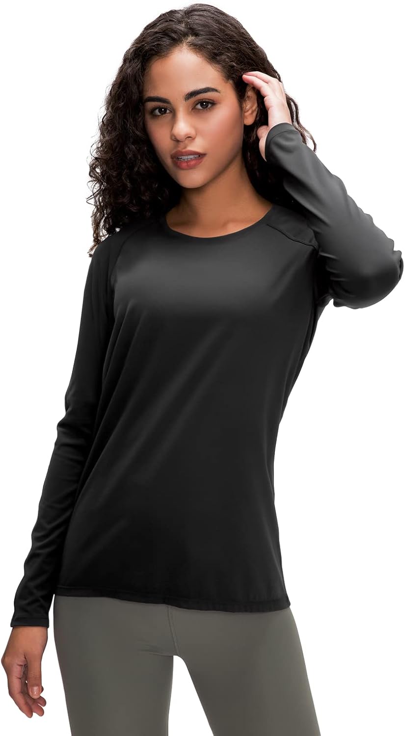 Detalle de Damen 3er Pack Langarmshirt T-Shirts – UPF 50+, schnelltrocknend, atmungsaktiv & elastisch