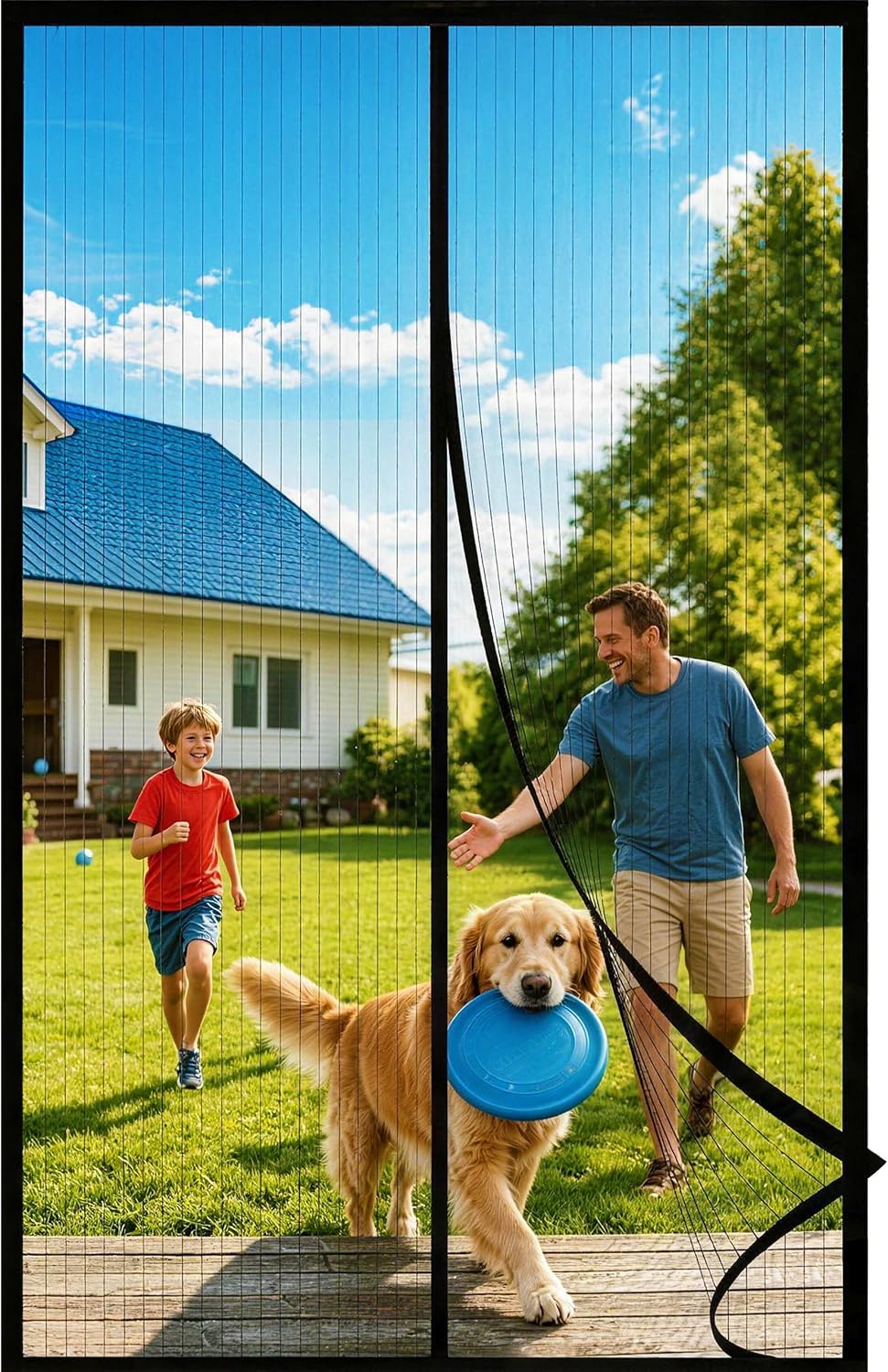 Thumbnail 6 de Magnetic Fly Curtain Patio / French Door Fly Screen (90x200cm, White)