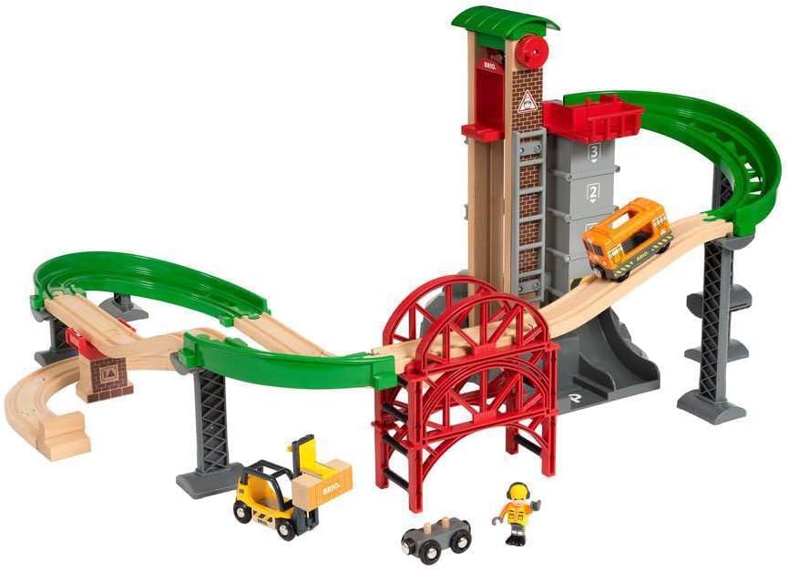 Thumbnail 3 de BRIO World Lift & Load Warehouse Set 32-piece