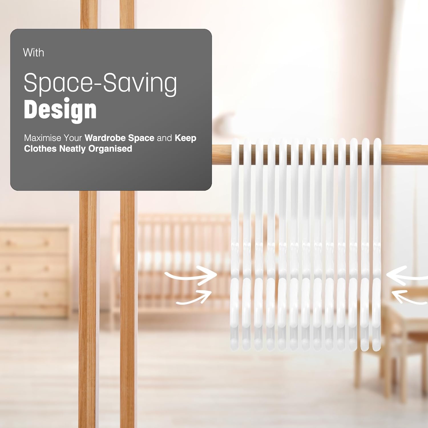 Thumbnail 2 de KEPLIN 36 Pack Baby Hangers 27x15cm space-saving