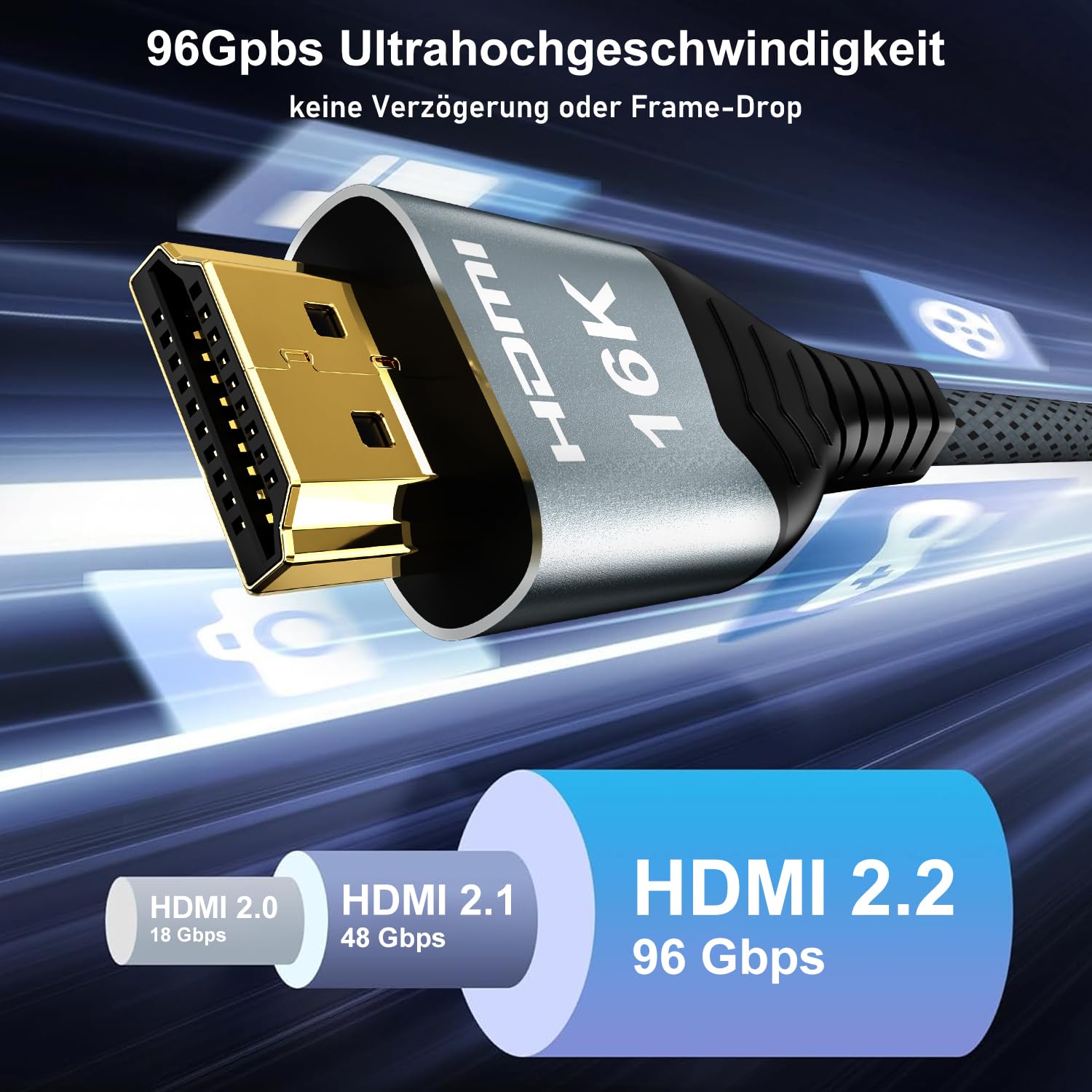 Detalle 2 de ConnBull 16K HDMI 2.2 Kabel 5m
