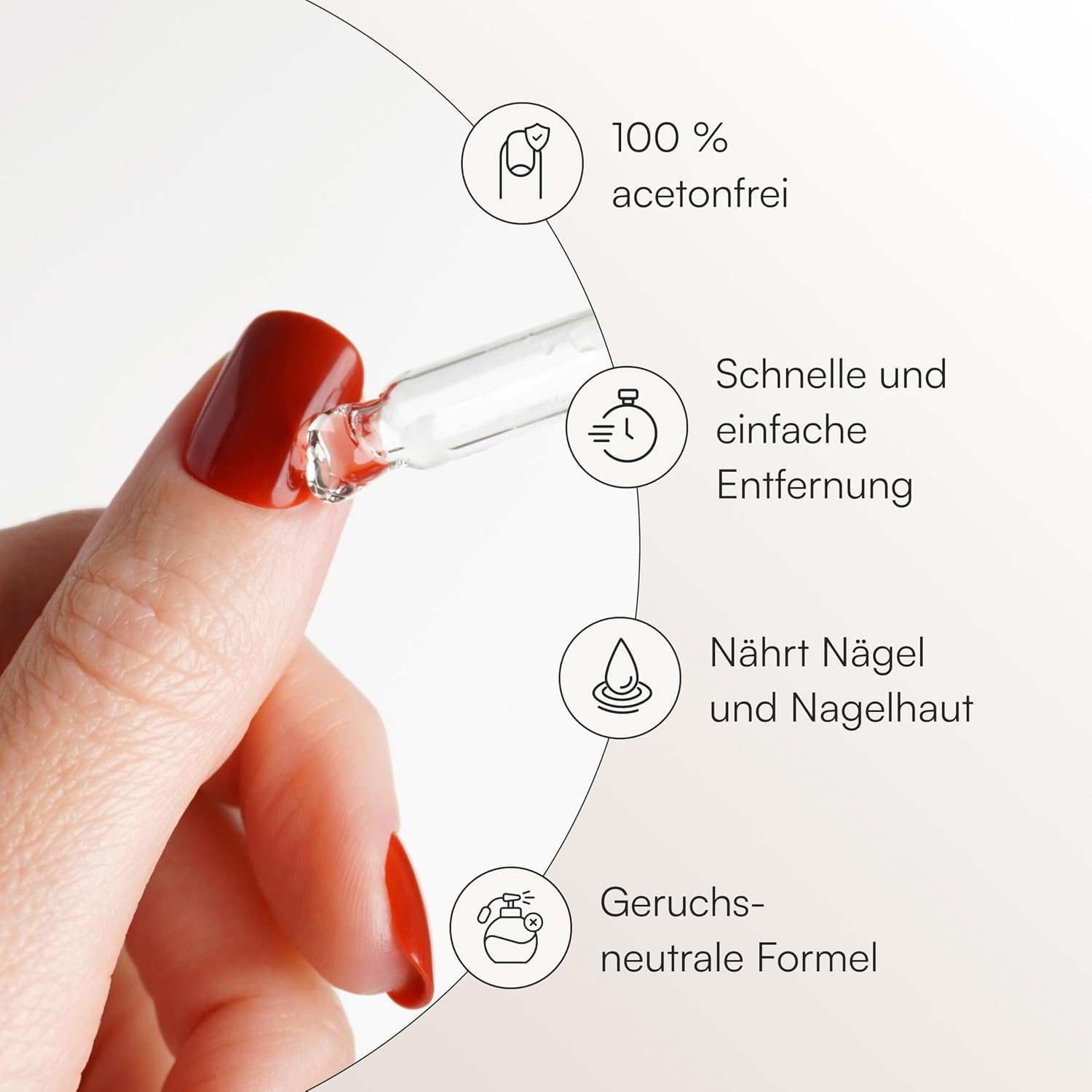 Detalle 2 de DOONAILS Entferner Öl – sanfte Entfernung von Press On Nails und Gel Strips (30 ml)