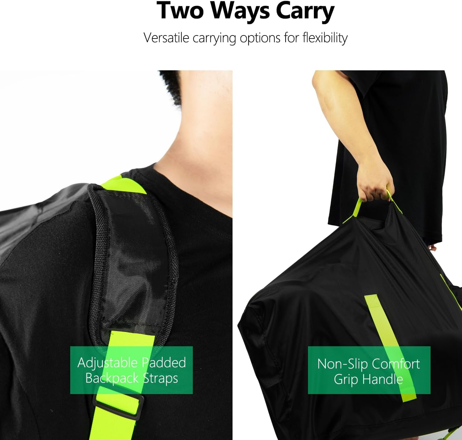 Detalle 2 de elaia CS7501 Waterproof Car Seat Travel Bag, Foldable with Green Straps