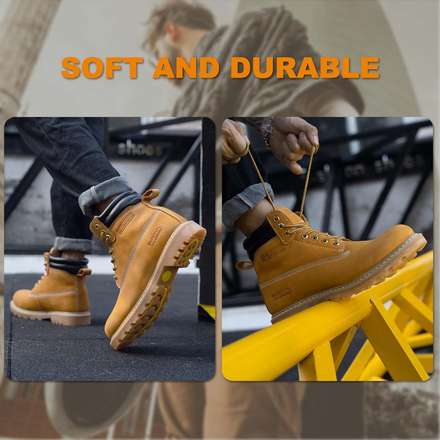 Thumbnail 4 de SAFETY LOONG Men's Waterproof Soft Toe Work Boots