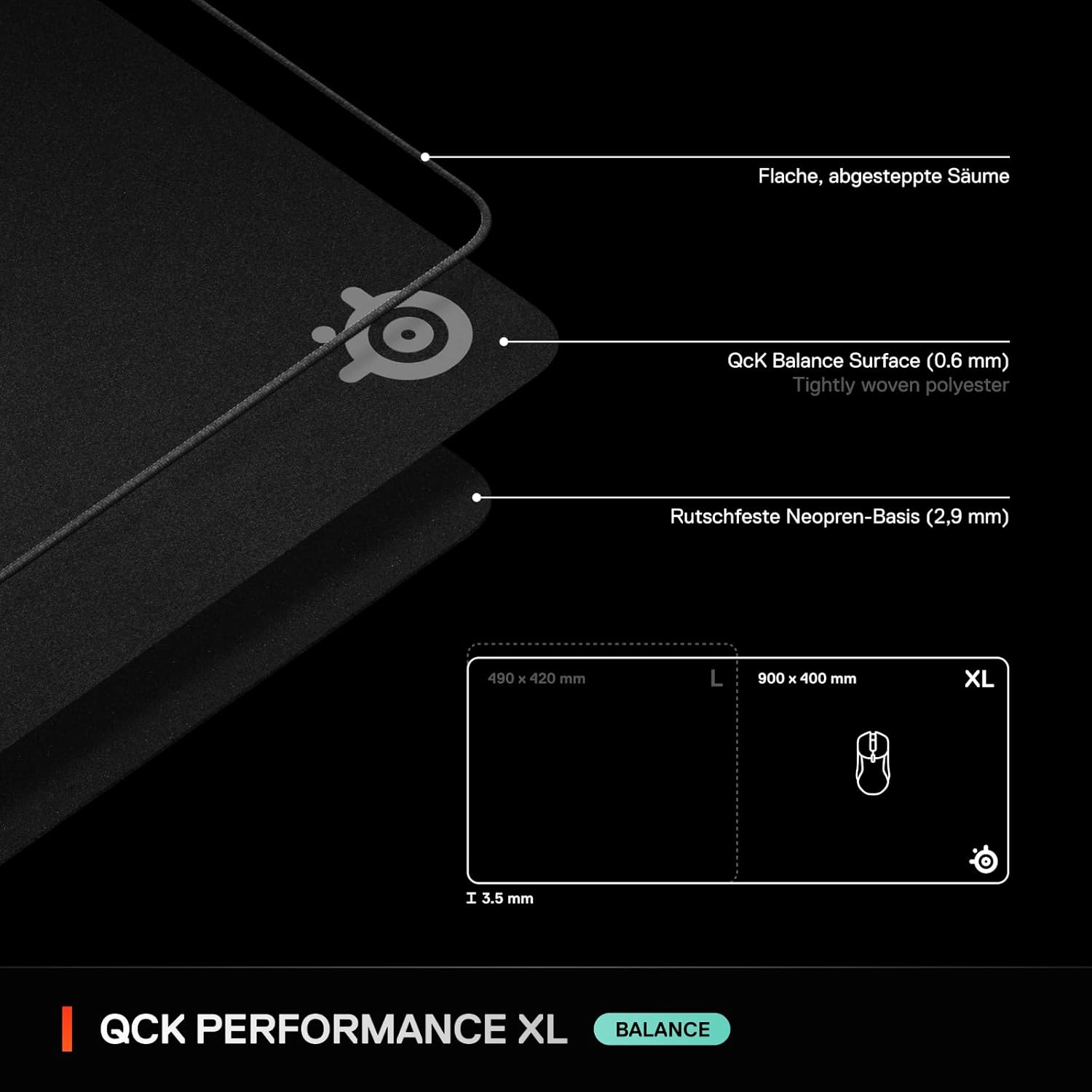 Thumbnail 6 de SteelSeries QcK XL Mauspad 900x400
