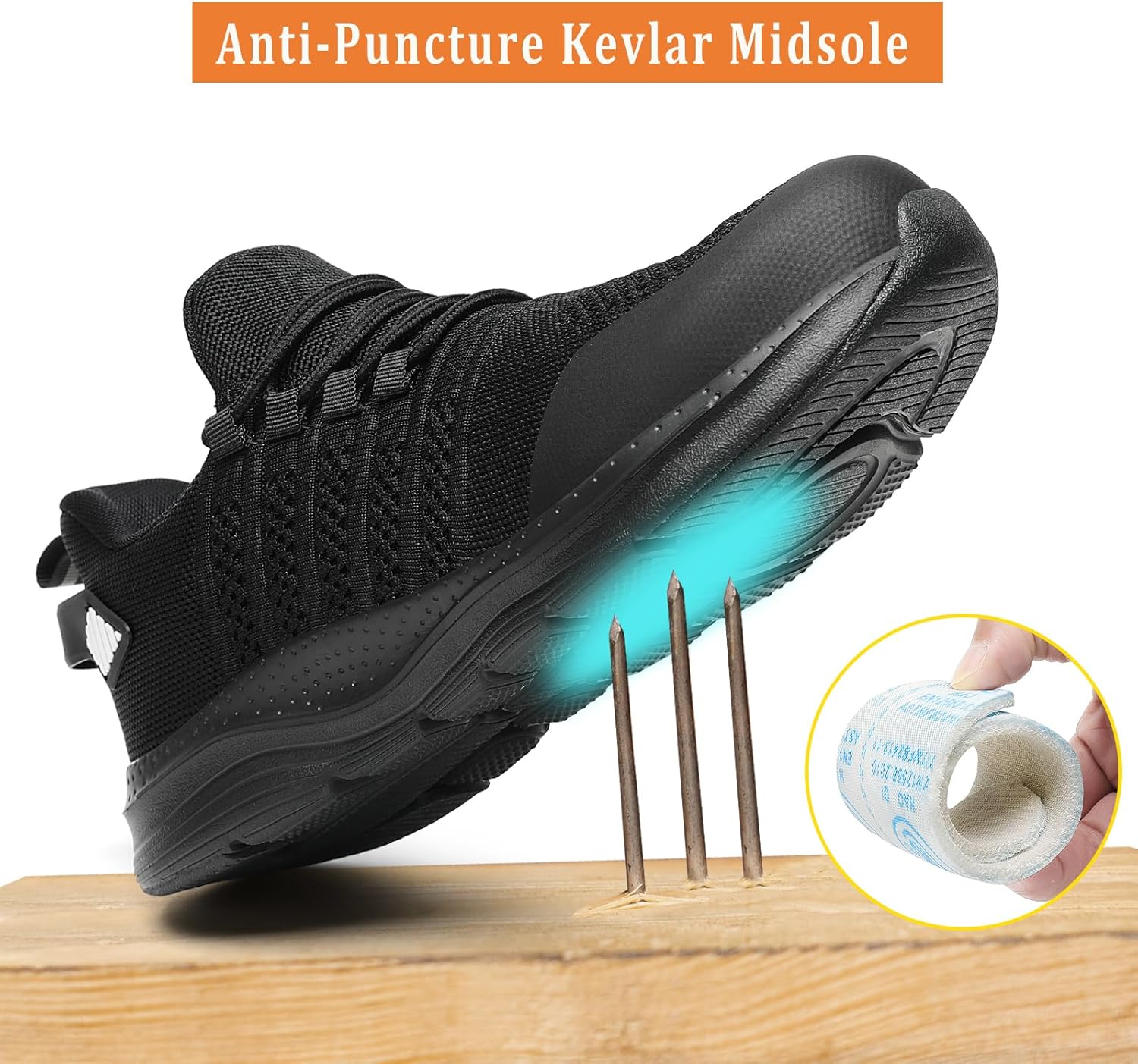 Thumbnail 3 de LUPWEE Safety Trainers: Steel Toe Cap, Slip-Resistant & Puncture-Proof Midsole for Men and Women