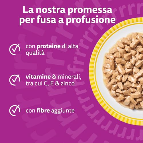 Thumbnail 4 de Whiskas Pranzetti Cibo Umido per Gatti Adulti in Salsa al Gusto Pollame – 12 confezioni da 6 vaschette da 50 g (3.600 g totali)