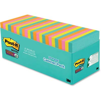 Detalle de Post-it Super Sticky Notes 3 x 3 in, Supernova Neons (24 Pads)