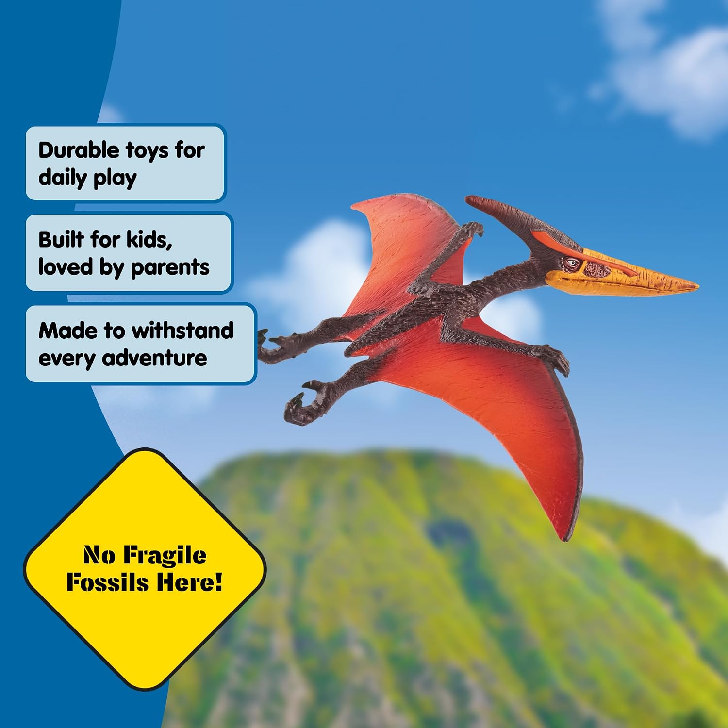 Detalle 1 de Schleich DINOSAURS Pteranodon 15008 dinosaurusfiguur met rode vleugels