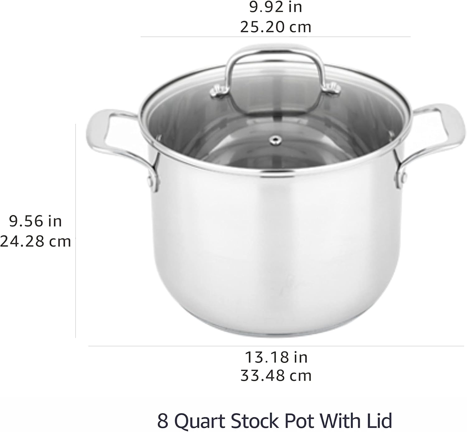 Thumbnail 3 de Amazon Basics Stainless Steel Stock Pot with Lid, 7.6 L
