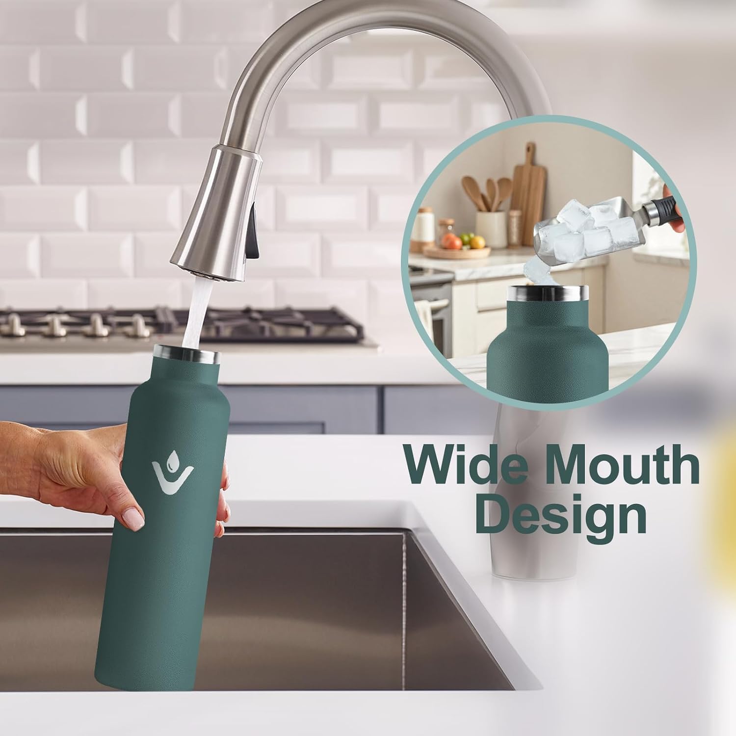 Detalle 2 de Motswedi Gourde 750 ml Vert armée