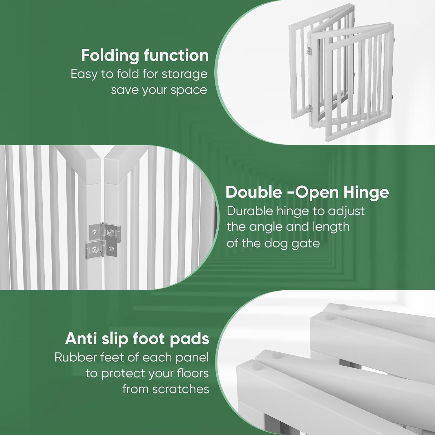 Detalle de Dog Gates for Doorways, Foldable 4 Panel