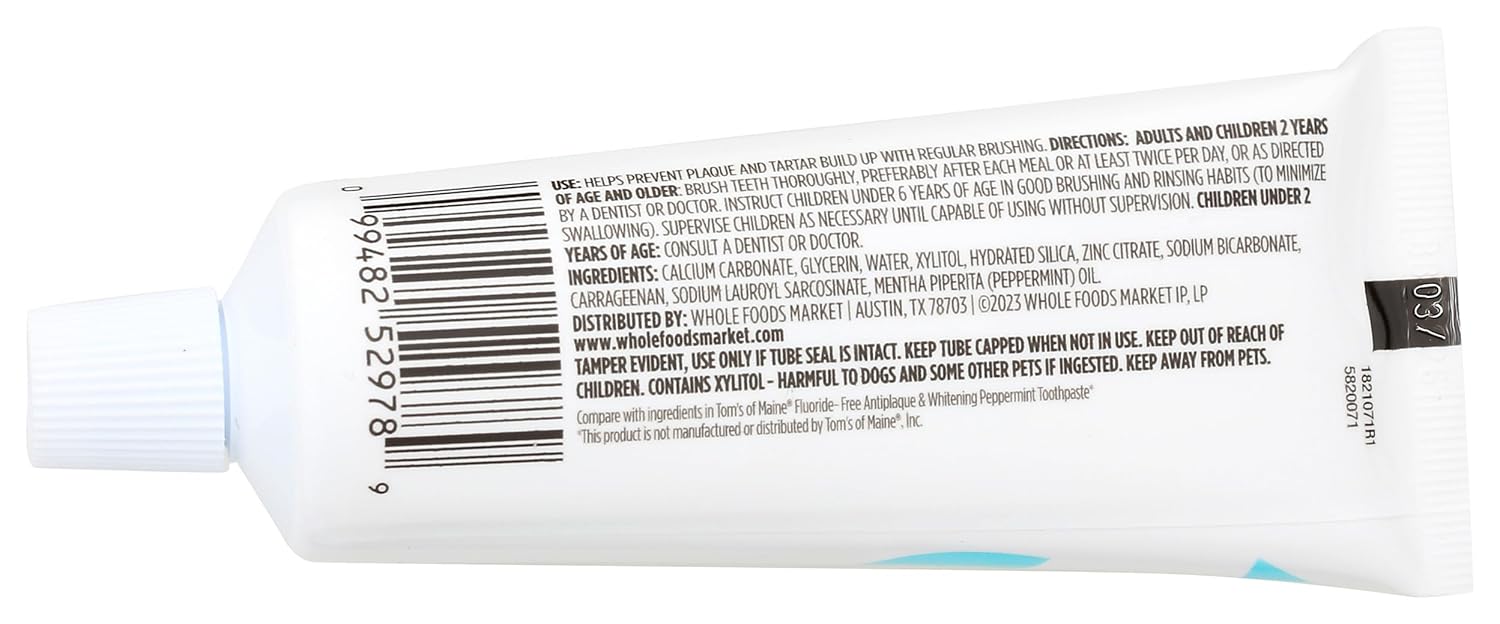 Thumbnail 1 de 365 by Whole Foods Market Fluoride-Free Travel Toothpaste (Natural Mint), 3 Ounce