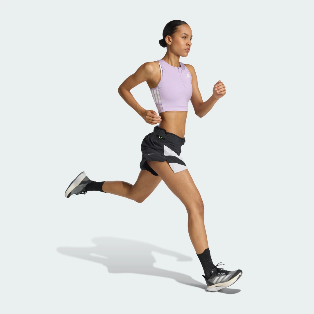 Thumbnail 2 de Camiseta corta de running Adizero con bolsillos para gel (violeta) – Adidas