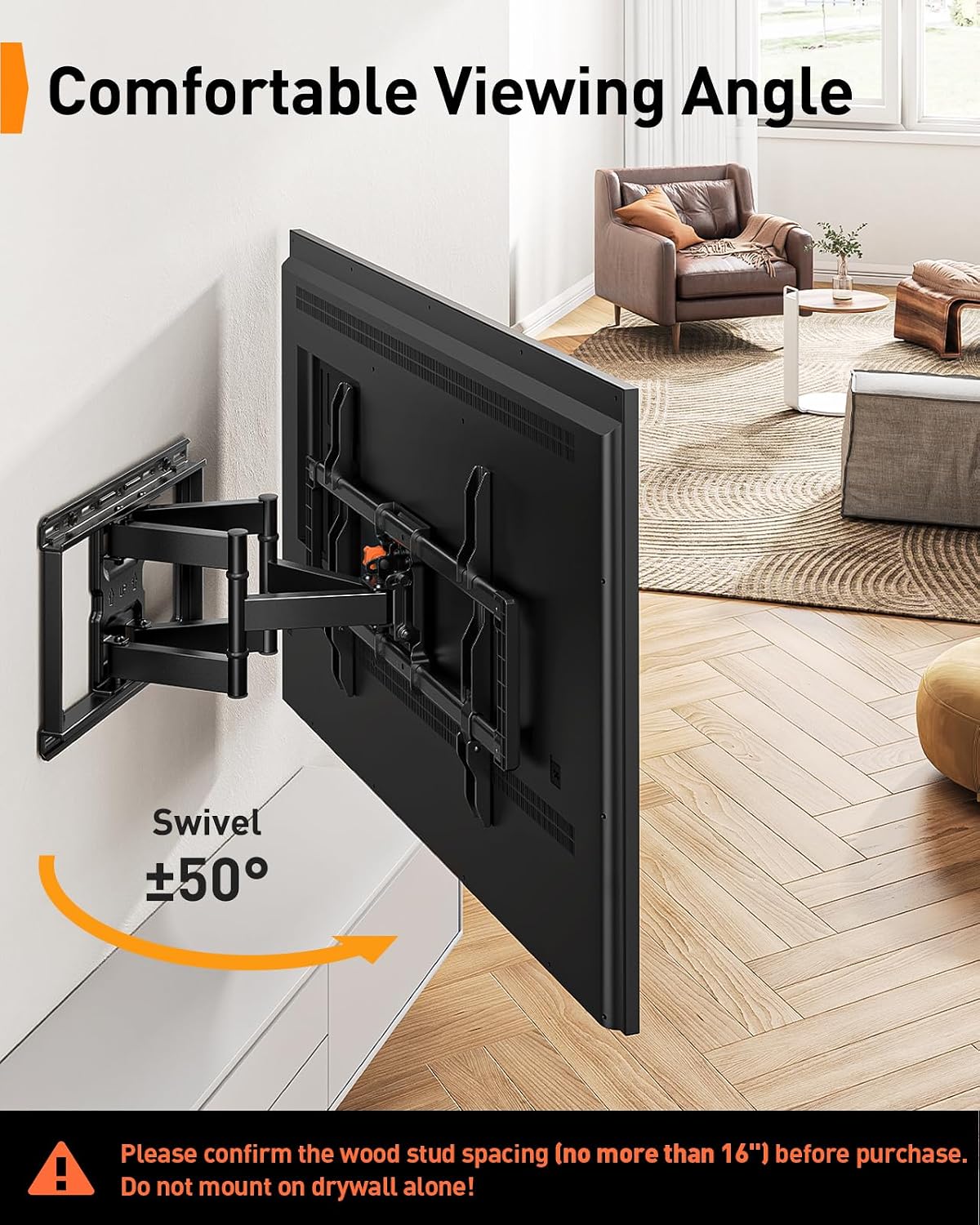 Thumbnail 6 de Perlegear PGLF8 Full Motion TV Mount 132 lb