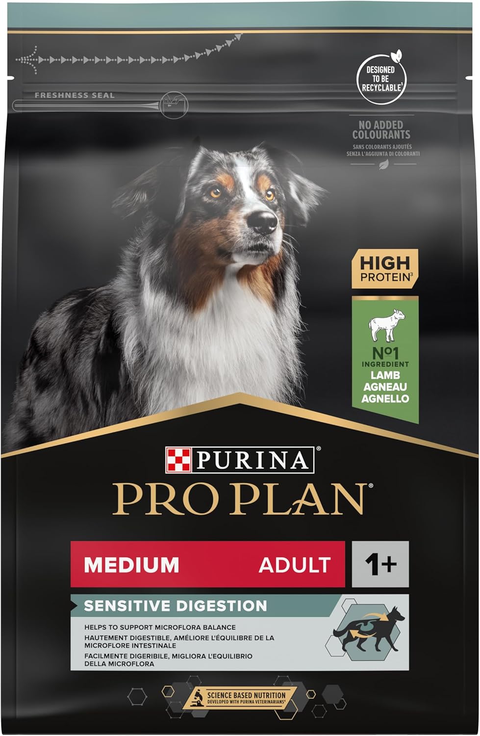 Detalle 2 de Pro Plan Medium Adult Sensitive Digestion – Trockenfutter mit Lamm, 3 kg
