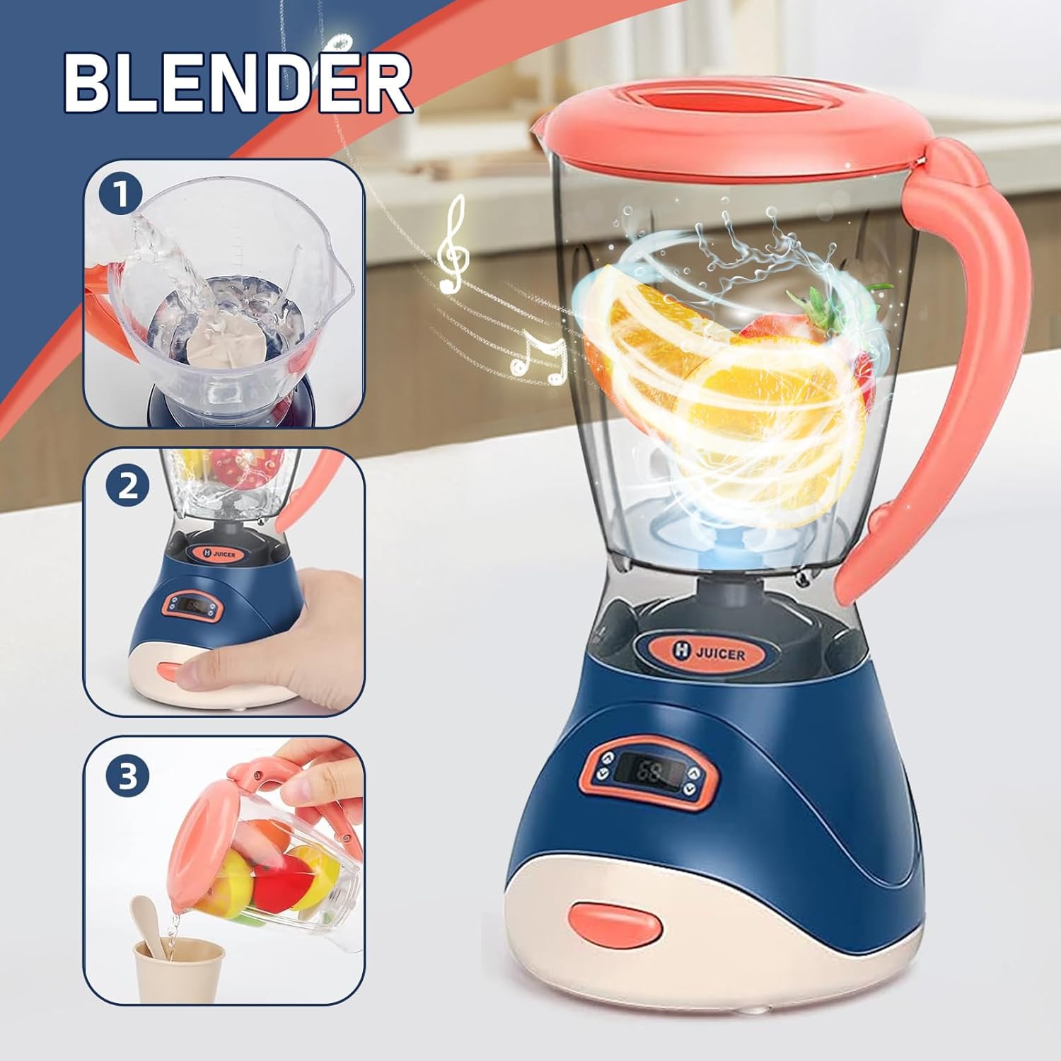 Thumbnail 5 de Cucina giocattolo set elettrodomestici per bambini 3‑6 anni