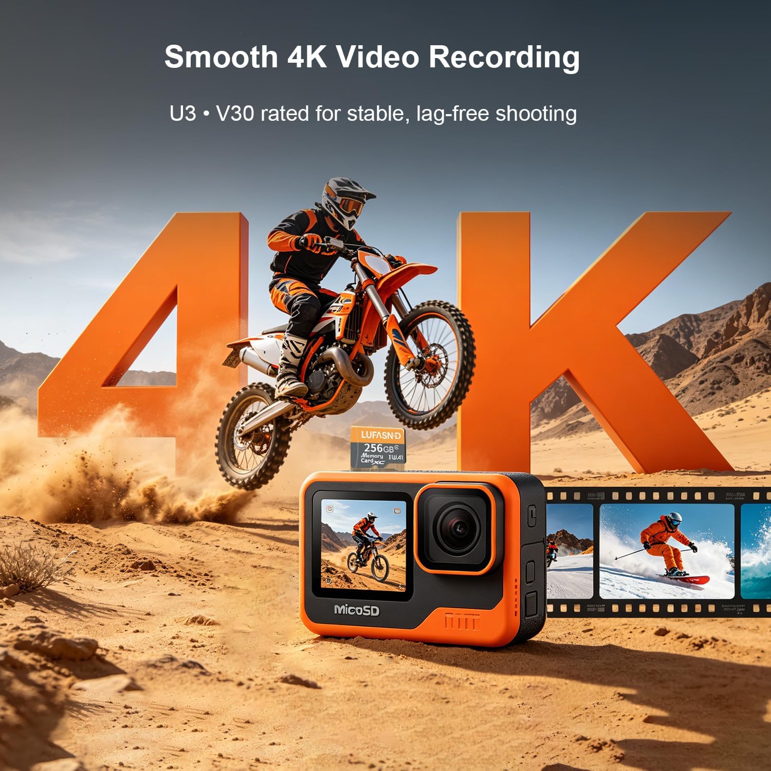 Thumbnail 2 de Lufasnd NS-TF01 256GB microSDXC Card, U3 C10 V30, Up to 100MB/s