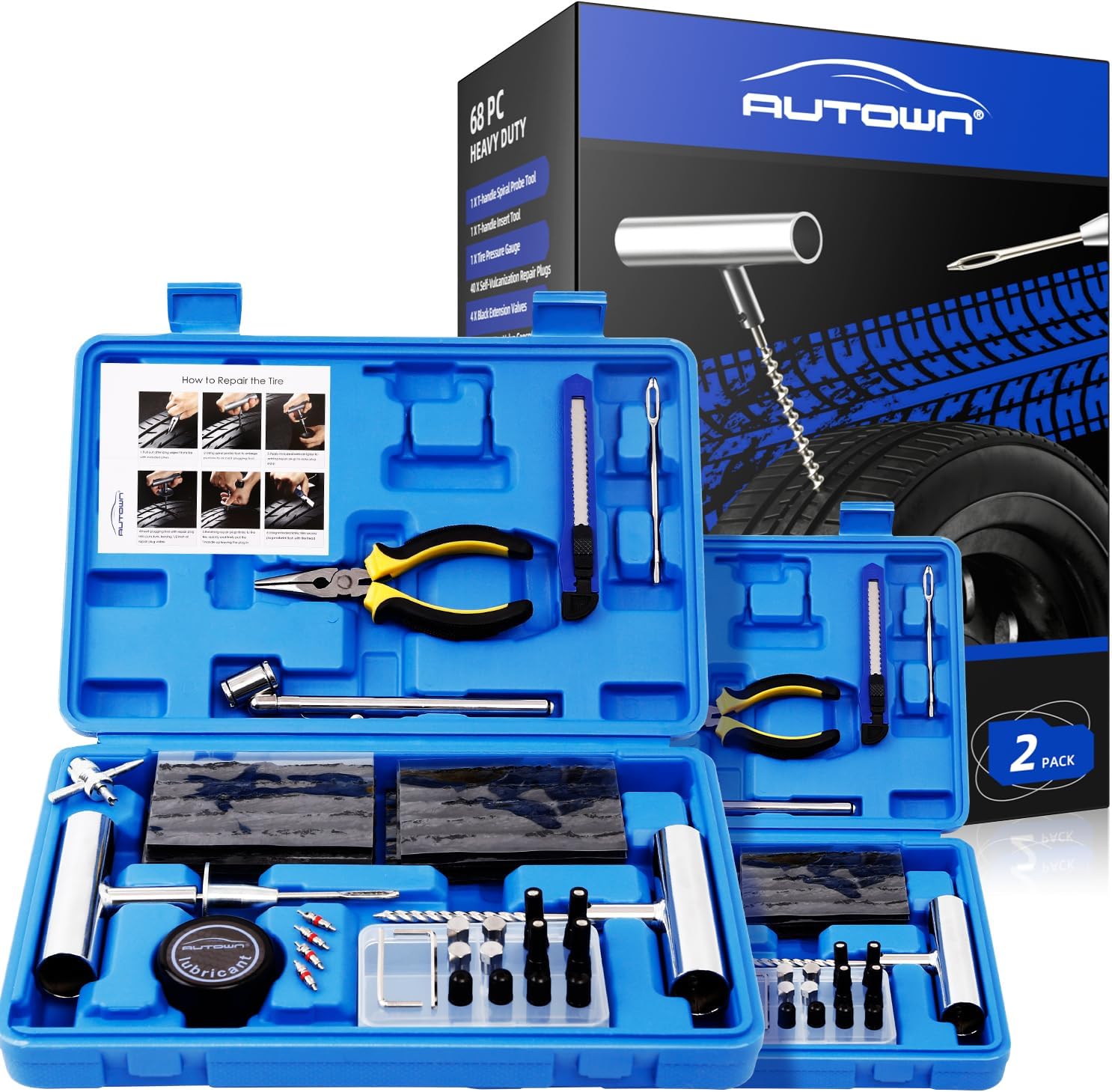 Thumbnail 6 de AUTOWN Tire Repair Kit 68 pcs ๐