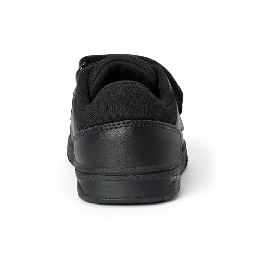 Detalle de Kickers Kids Unisex Mervan School Shoes, Easy Fasten Strap, Black, 12.5 UK