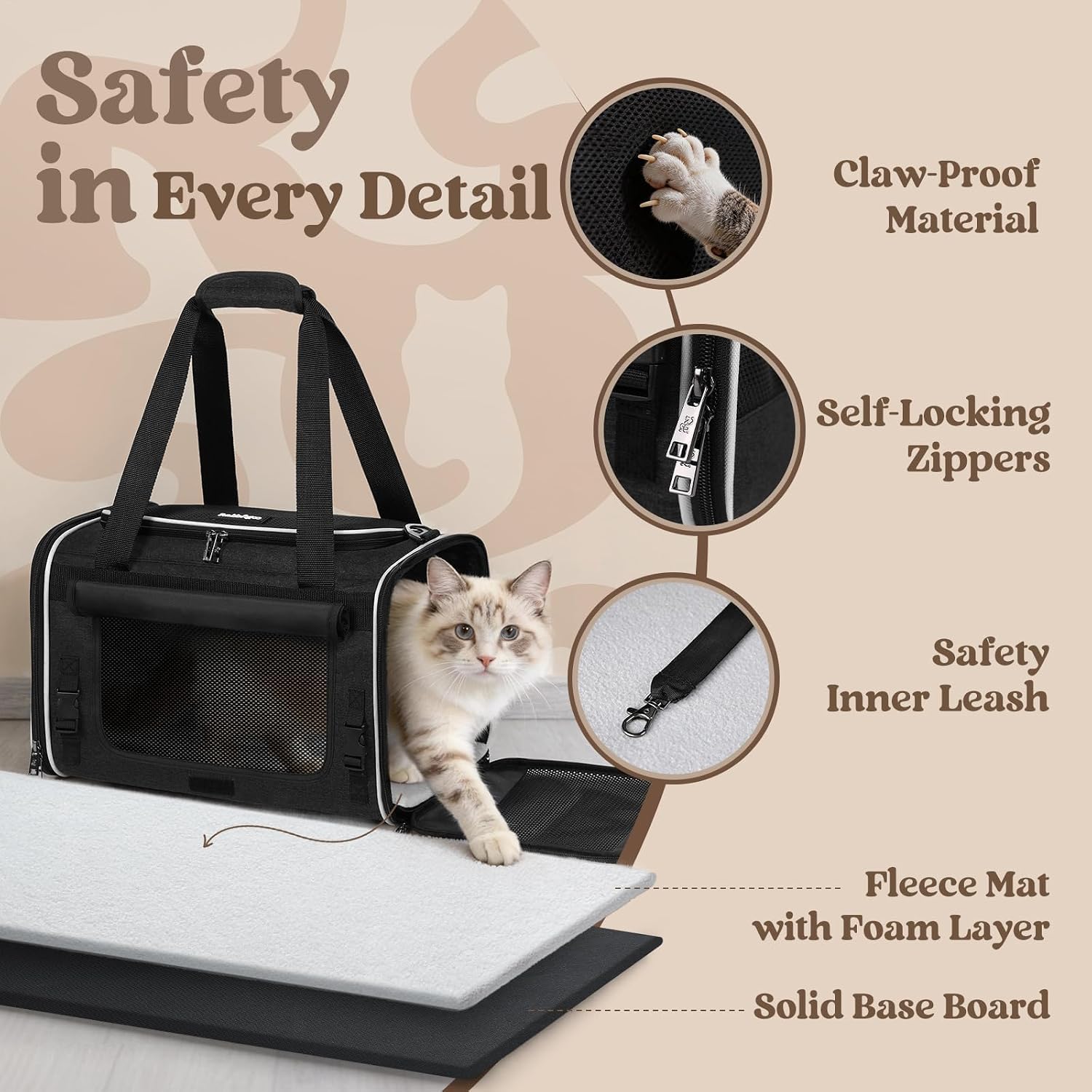 Thumbnail 2 de rabbitgoo Soft-Sided Cat Carrier