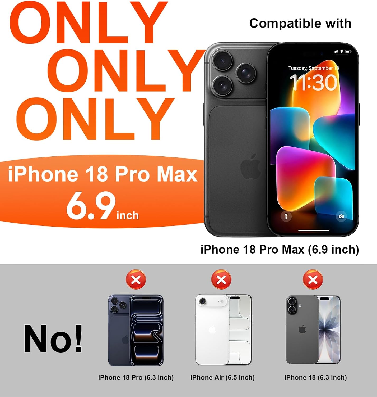 Detalle 2 de Temdan iPhone 18 Pro Max Waterproof Case, IP68, MagSafe Compatible
