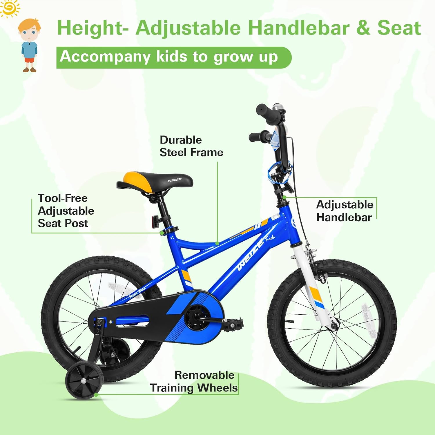 Detalle 2 de WEIZE Kids Bike, 14-Inch