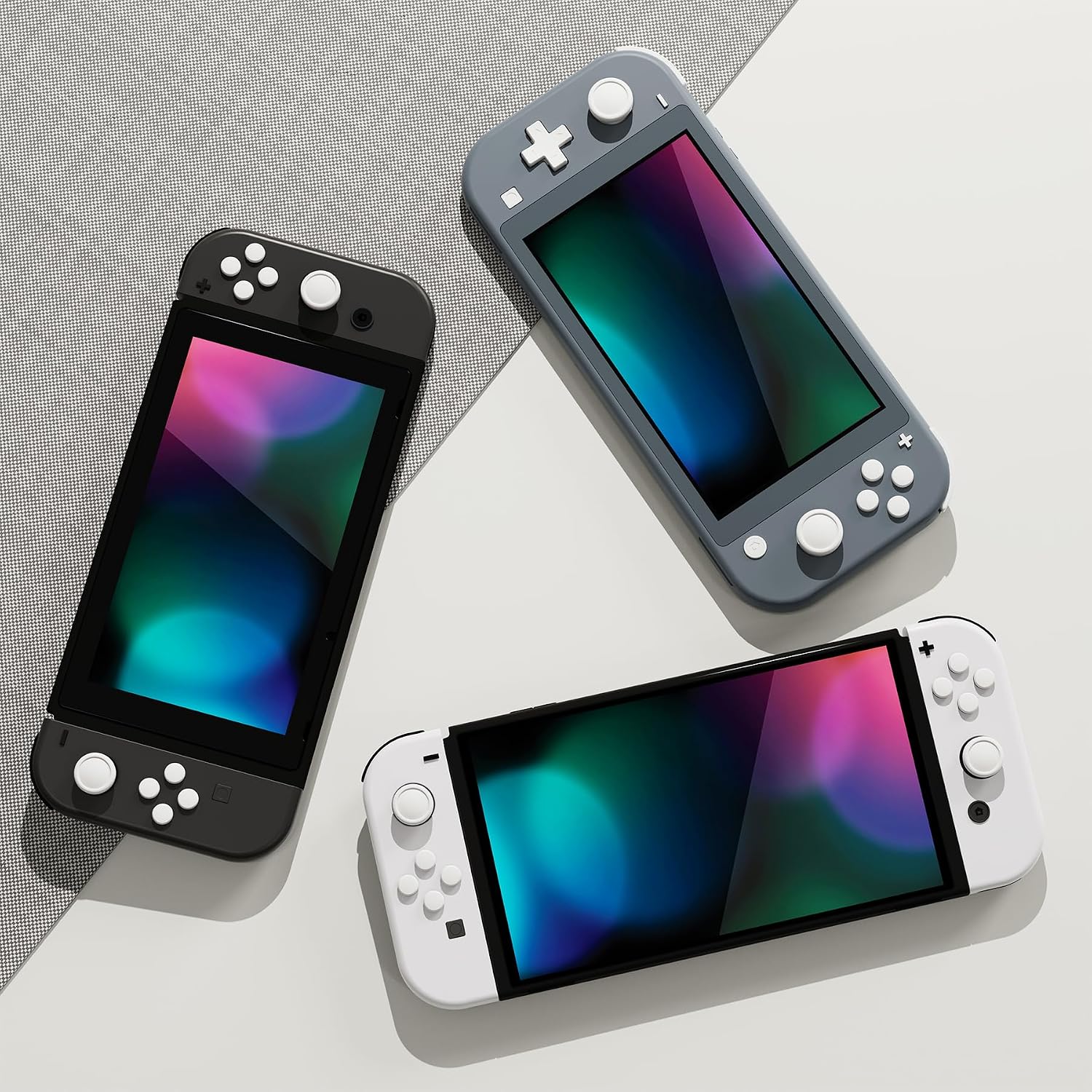 Detalle de PlayVital Tapones de Silicona para Nintendo Switch Blanco