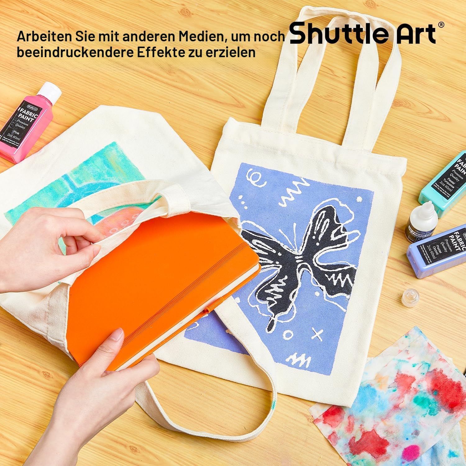 Detalle 2 de Shuttle Art Textilfarben Set 30 Farben