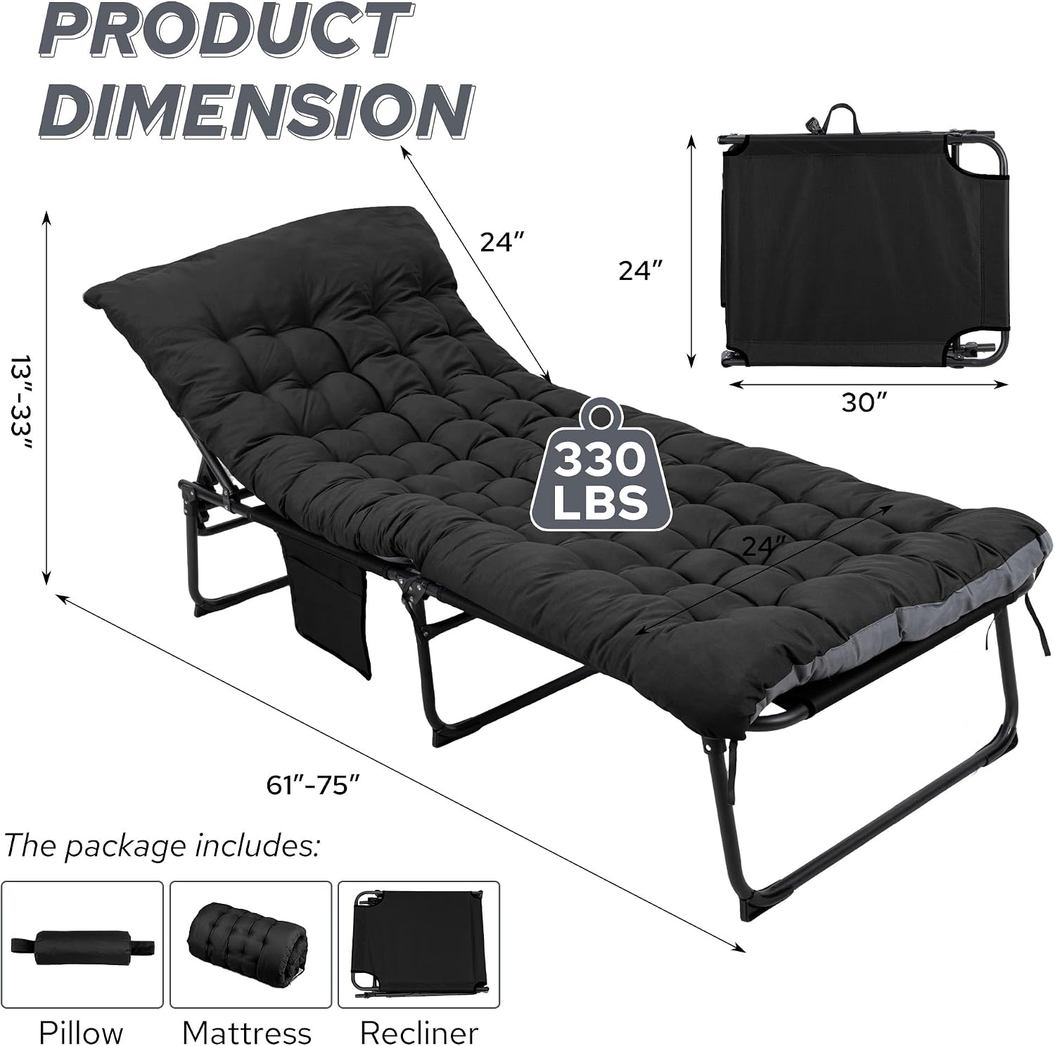 Thumbnail 2 de Ahsuname Tanning Chair with Metal Frame