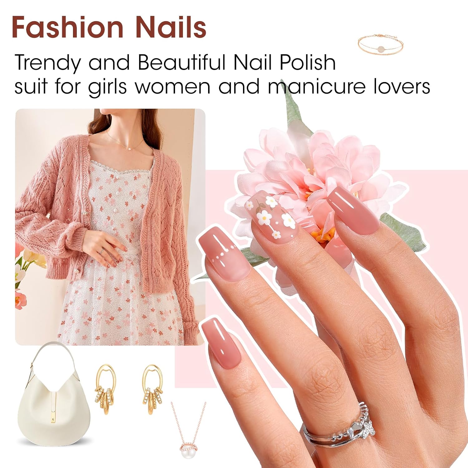 Thumbnail 3 de GELLEN Nail Polish Neutral Earth Tones: 6-Color Nude Dusty Rose Set for All Seasons