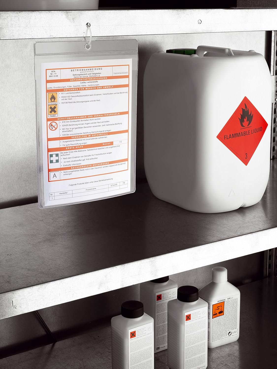 Detalle de Durable 230619 Busta porta avvisi con aletta di chiusura – formato A5, trasparente, confezione da 10 pezzi
