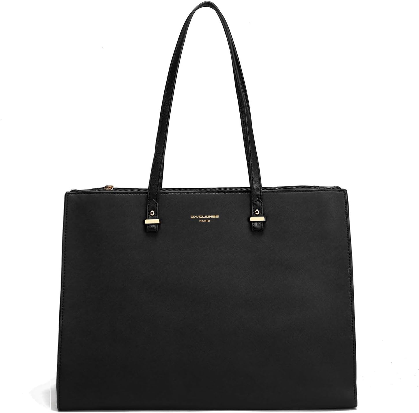 Thumbnail 6 de David Jones cabas fourre-tout grande taille en simili cuir (XL) noir pour documents A4 et ordinateur 13 pouces